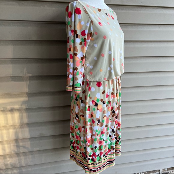 •Shelby & Palmer• Multicolor Polka Dot Blouson Dress - Size 12 - Picture 5 of 9